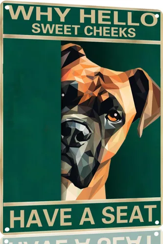 Vista 14 de Labrador Retriever - Letrero de metal con texto en inglés "Why Hello Sweet Cheeks Have A Seeks Have A Seeks" (1683)