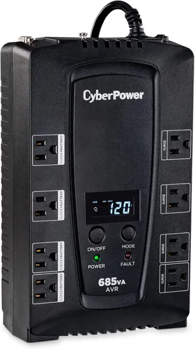 Vista 3 de Sistema de alimentación ininterrumpida de CyberPower LCD inteligente y compacto Negro