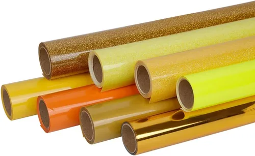 Vista 9 de FUNKAKA Paquete de vinilo HTV de transferencia de calor con purpurina, 12 rollos de vinilo para planchar de 12 pulgadas x 3 pies para camisetas, 12