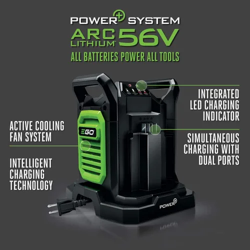 Vista 2 de EGO POWER+ Cargador de doble puerto de 56V 280W - CH2800D