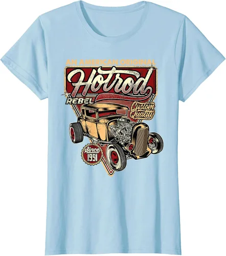 Vista 17 de Camiseta vintage Hot Rod Speed and Power para hombre Asphalt Grey