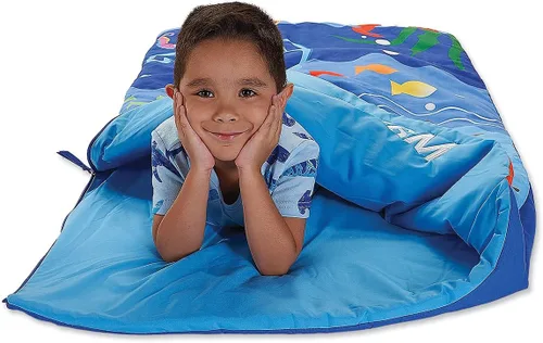 Vista 4 de Lillian Vernon Personalized Indoor Sleeping Bag - Kids Sleepover & Napper Sleep Sack - Plush, Cute, & Cozy Cotton Poly Blend - Girls, Boys, &
