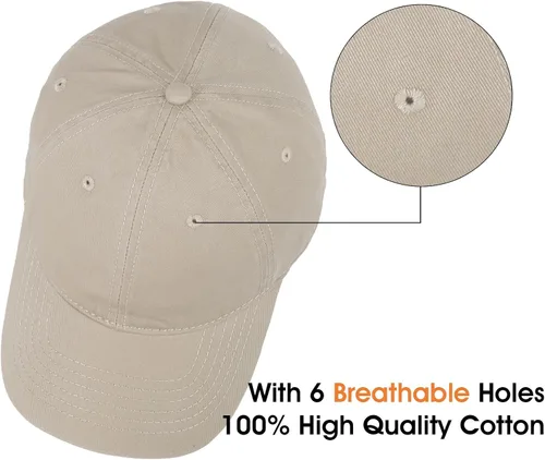 Vista 5 de Crazy Era Gorra de béisbol unisex de algodón liso en blanco para papá, ajustable, estilo vintage