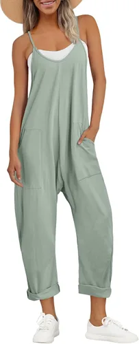 Vista 22 de AUTOMET - Enterizos para mujer, casuales, de verano, cómodos, sueltos, holgados, modernos Verde Armada (ArmyGreen)