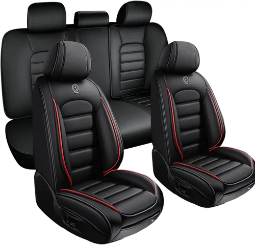 Vista 11 de Fundas de asiento para GMC Canyon 2004-2024, 2 fundas de asiento de automóvil de cuero, fundas protectoras de asiento impermeables, fundas
