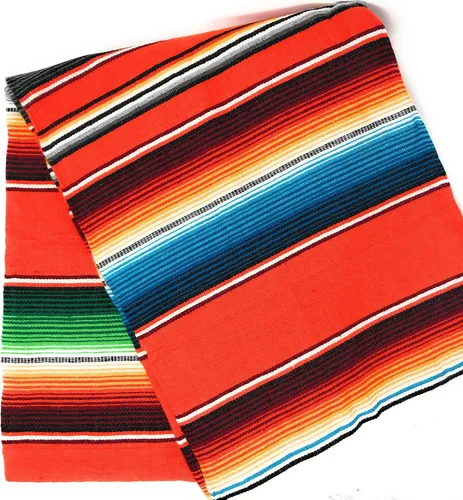 Vista 4 de Auténtica manta de sarape mexicana de gran tamaño (7' x 5' sarape)