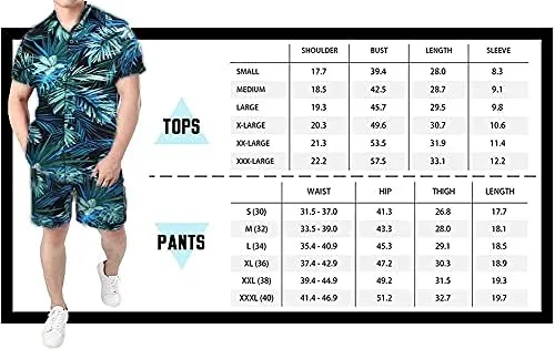 Vista 6 de COOFANDY - Conjunto de camisa hawaiana floreada de manga corta con botones para hombre