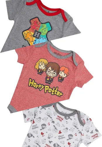 Vista 4 de Harry Potter Body de manga corta para bebé, paquete múltiple de regalo para bebé niña o niño, Blanco