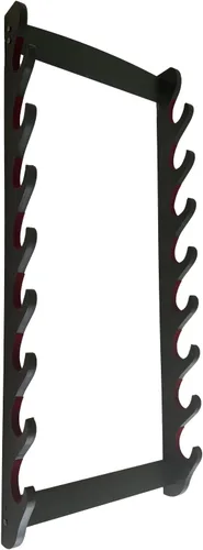 Vista 11 de Katana - Soporte de pared para espada de terciopelo de 1 nivel, patrones de peces dorados, soporte acolchado de espada samurái, soporte de espada