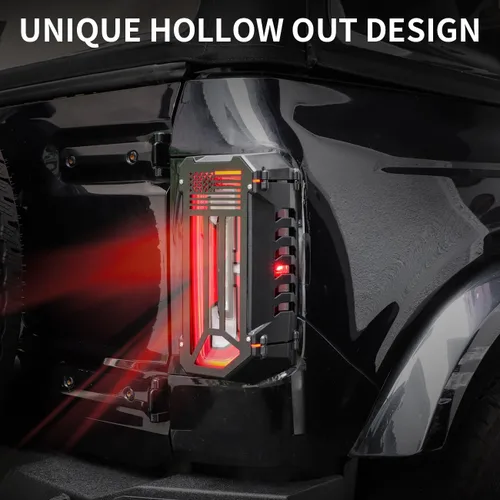 Vista 3 de Protector de luz trasera de aluminio, cubierta para lámparas de luz trasera, compatible con Ford Bronco 2021, 2022, 2023, 2024, 2025, accesorios