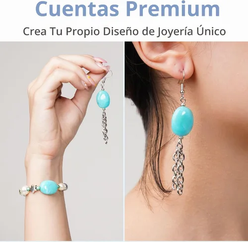 Vista 3 de Modda Kit Deluxe de Fabricación de Joyas con Curso en Video, Incluye Instrucciones, Abalorios, Elaboración de Collar, Pulsera, Aretes, Manualidades