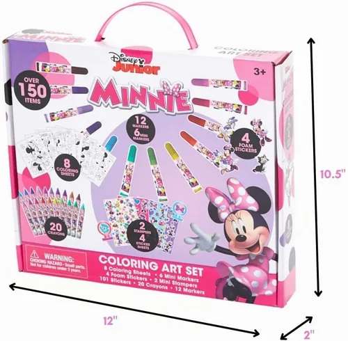 Vista 5 de Disney - Set de arte para colorear Minnie Mouse para niños con calcomanías y selladores, más de 150 piezas