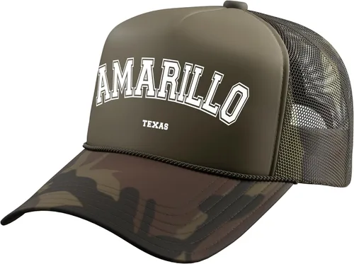 Vista 6 de Amarillo Texas Trucker Hat con espalda de malla ajustable