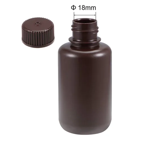 Vista 3 de uxcell Botella de reactivo químico de laboratorio de plástico 3.4 fl oz/3.4 oz pequeña muestra de sellado de líquido contenedor de almacenamiento