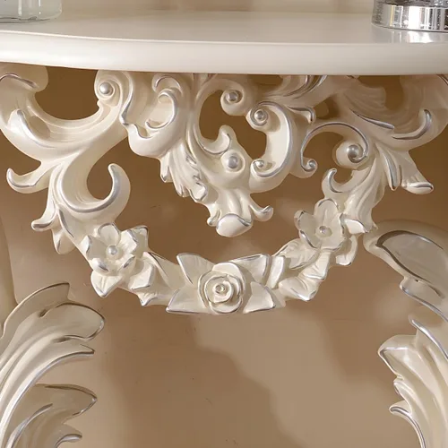 Vista 5 de LAKIQ Mesa de consola de estilo europeo, mesa de entrada de madera, mesa de pasillo moderna estilo campestre, mesa de entrada de forma libre, sofá
