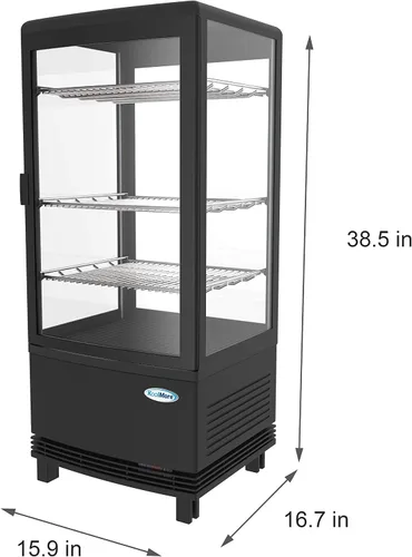 Vista 5 de KoolMore Refrigerador de pantalla CDCU-3C-BK, negro, 3 pies cúbicos