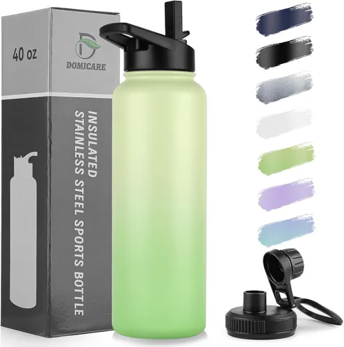 Vista 35 de DOMICARE Botella de agua para niños de 16 onzas para la escuela, de acero inoxidable, con aislamiento al vacío de doble pared, botella de agua