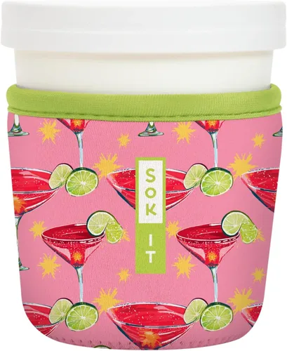 Vista 76 de Sok It IceCreamSok Cubierta de Neopreno Aislante (Floral Abstracto, Pintas de Helado Rectas)