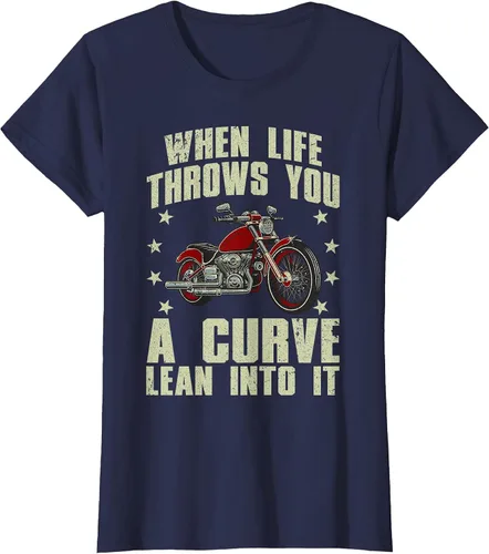 Vista 53 de Funny Motorcycle Racer Design for Men Women Motorcycle Lover T-Shirt Asphalt Grey