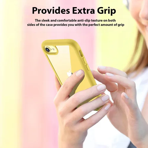 Vista 5 de CellEver Funda transparente de cuerpo completo para iPhone SE 2020, iPhone 7/8, protección resistente con parachoques de TPU antideslizante y 2