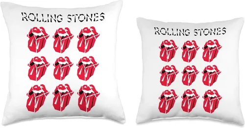 Vista 3 de The Rolling Stones - Almohada oficial HD con múltiples lenguas, 16 x 16 pulgadas, multicolor