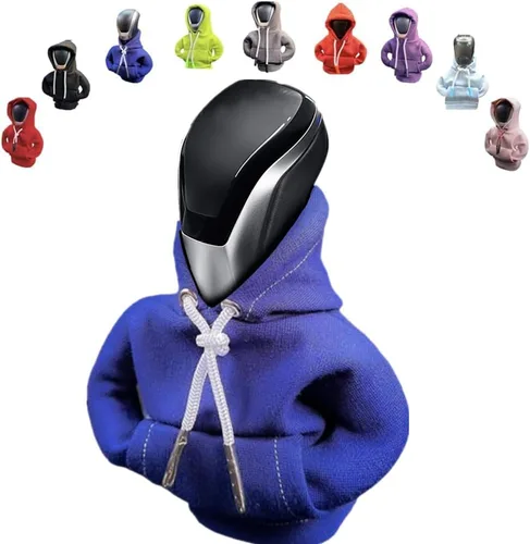 Vista 38 de Funda para palanca de cambios de automóvil, suéter divertido con pomo de palanca de cambios, sudadera con capucha para decoración y protección