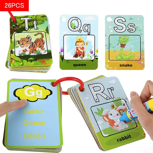 Vista 7 de Pizarra mágica coolplay, para dibujar, pintar, escribir, con tarjetas y bolígrafo, tarjetas para salpicar, 26 alfabeto.