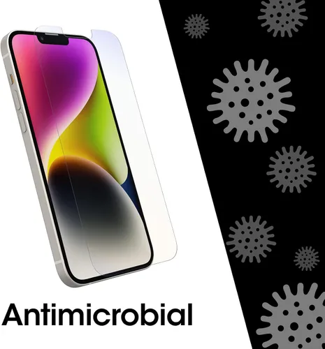 Vista 4 de OtterBox - Protector de pantalla de vidrio templado para iPhone 13 Pro Max y 14 Plus, protección de vidrio templado contra caídas y arañazos