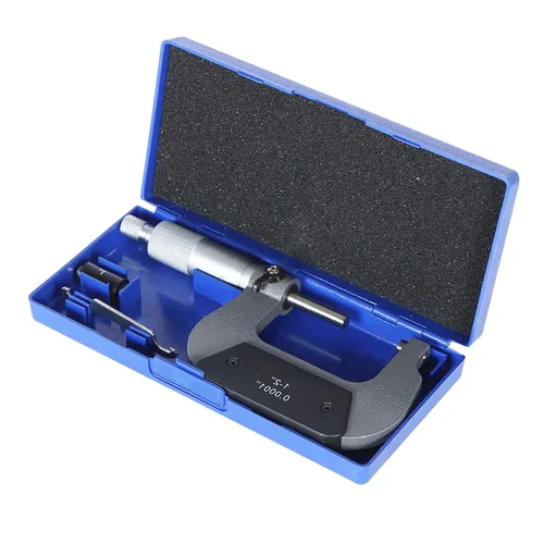 Vista 10 de Herramienta de medición de precisión de 0-1 pulgada micrómetro exterior de 0.0001 pulgadas con herramienta de trabajo de medición de caja equipada