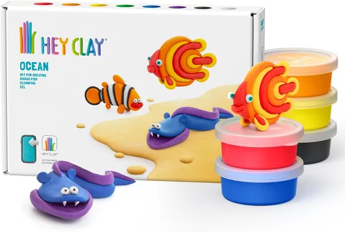 Vista 16 de HEY CLAY Colorido modelado de arcilla seca al aire para niños 6 latas con divertidas instrucciones interactivas aplicación - Actividades para niños
