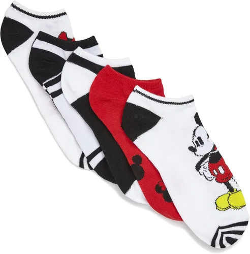 Vista 6 de Disney Women's Mickey Mouse 5 Pack No Show Socks