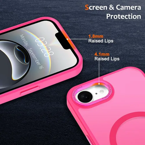 Vista 1084 de Anuck - Funda magnética para iPhone 11 compatible con MagSafe, carcasa trasera mate translúcida dura, borde de TPU, delgada, resistente a impactos
