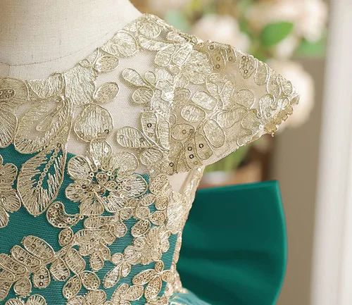 Vista 3 de NNJXD - Vestido de princesa de tul con flores, para usar en bodas, para niñas pequeñas y bebés