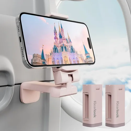 Vista 14 de Klearlook Soporte Universal para Teléfono de Vuelo, Blanco, Plegable, Rotación de 360°, Compatible con Teléfonos de 4.7-6.9 Pulgadas Blanco puro