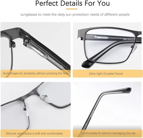 Vista 5 de Gafas de miopía fotocromáticas de transición para hombres y mujeres Anit UV400 Gafas de sol de visión corta Anit UV400
