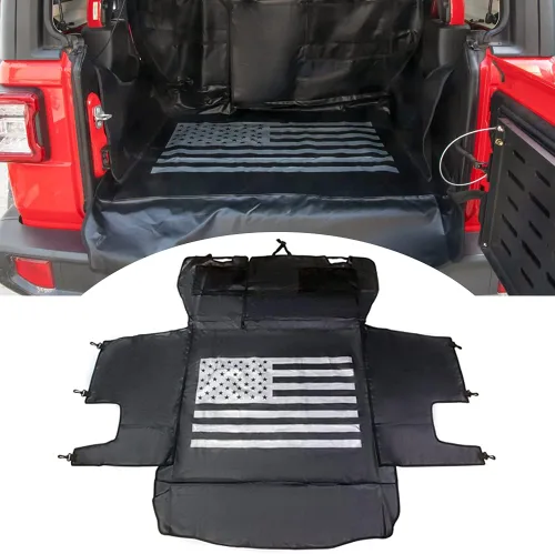 Vista 7 de Forro para maletero de perro para Jeep, protector de carga Oxford resistente al agua para Wrangler JK JL 2007-2026 de 4 puertas, antideslizante