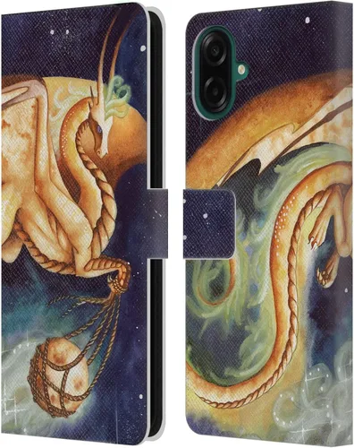 Vista 385 de Head Case Designs Officially Licensed Carla Morrow Galactic Entrancement Dragons Leather Wallet Case Compatible with Samsung Galaxy A07 4G
