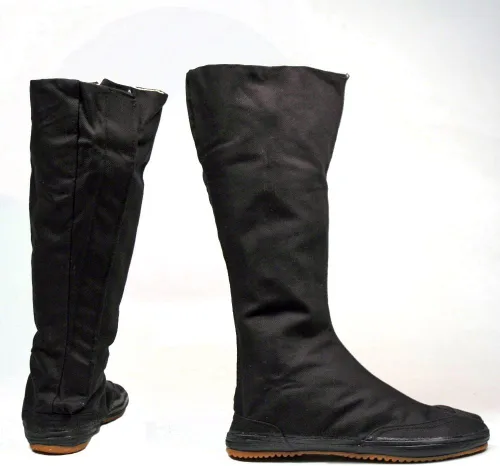 Vista 4 de Ace Martial Arts Supply Botas Ninja Tabi, Negro Jikatabi (Outdoor Tabi)