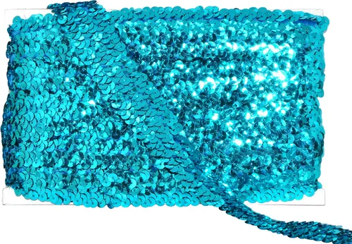 Vista 24 de Mandala Crafts - Cinta de lentejuelas elásticas iridiscentes AB de 1 pulgada para coser 10 Yards, Metallic Color, Washable, Stretchy Band, for
