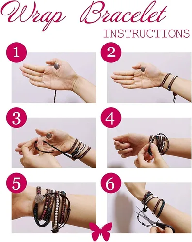 Vista 6 de TEEPOLLO Pulseras bohemias hechas a mano de jaspe, turquesa, amatista, bohemias, para mujeres, curativas, cuentas de piedra natural, colección