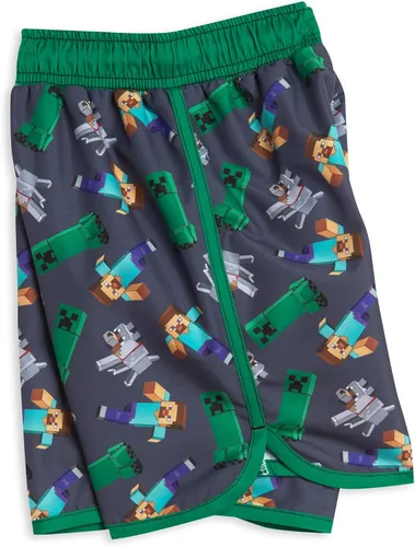 Vista 4 de Minecraft Steve Creeper Alex - Traje de baño de esqueleto para niños pequeños a grandes