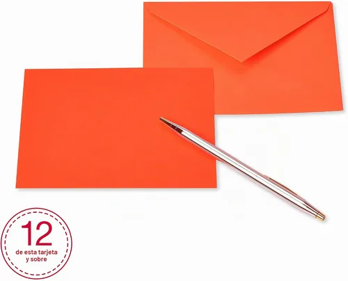 Vista 5 de American Greetings tarjetas en blanco de un solo panel con sobres, color arcoíris neón (100 unidades)