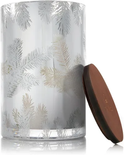 Vista 10 de Velas Thymes Frasier Fir - Colección Statement - Plata con diseño de aguja de pino - Velas perfumadas para decoración del hogar - Notas de aguja