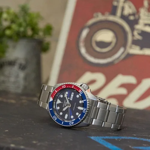 Vista 3 de Seiko Reloj analógico automático para hombre Seiko 5 Sports Azul