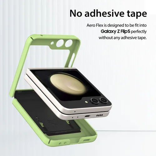 Vista 6 de araree Aero Flex - Funda para Galaxy Z Flip 5 con protección de bisagra, funda protectora delgada (PC) con protector de bisagra (TPU), compatible