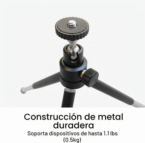 Vista 3 de MEE Audio Mini trípode ligero para cámaras web y cámaras pequeñas para videoconferencia; flexible, portátil, compacto, soporte de montaje de viaje