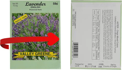 Vista 2 de ¡Juego de 100 paquetes surtidos de semillas de flores Valley Green! Semillas de flores a granel - Más de 20 variedades incluidas