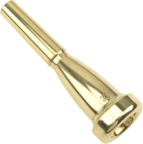 Vista 2 de Boquilla de trompeta chapada en oro de metal compatible con piezas de accesorios de trompeta (3C)