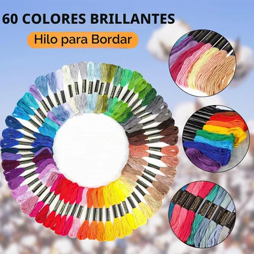 Vista 3 de LOVIMAG Hilo de bordar, 60 piezas, pulsera de la amistad, hilo de hilo