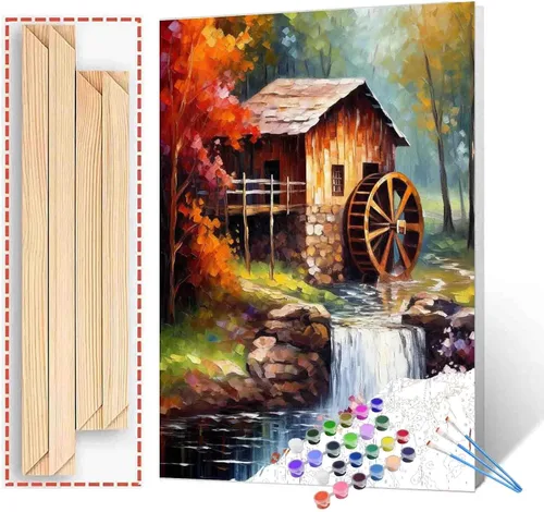 Vista 17 de Tucocoo Saguaro Cactus - Pintura por números para adultos, kits de pintura al óleo digital sobre lienzo con pinceles y pigmento acrílico, imagen